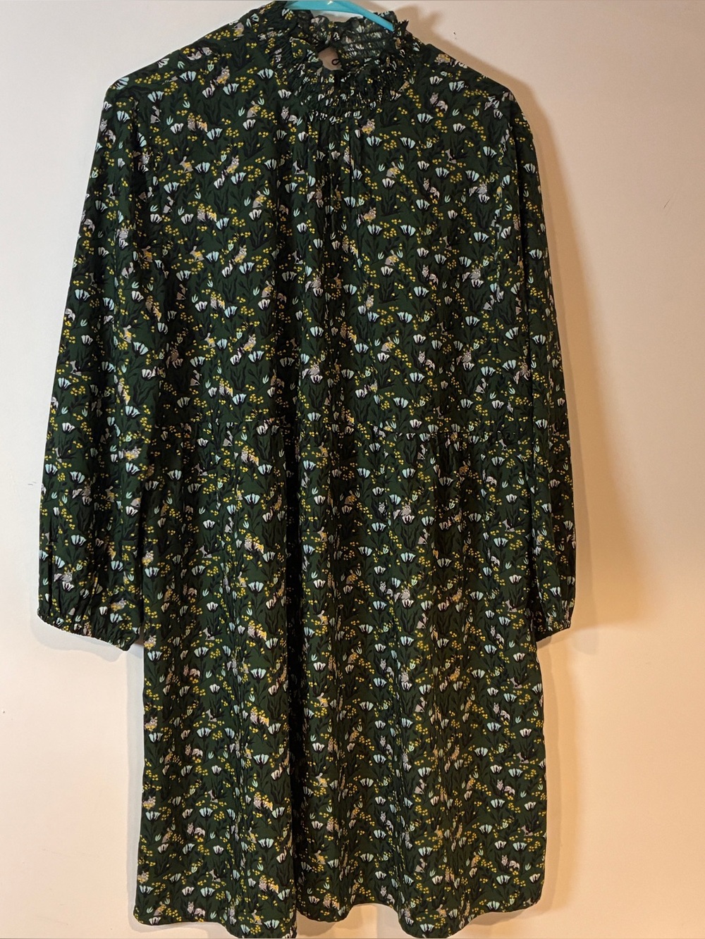 Loft woodland pals green and blue dress size L